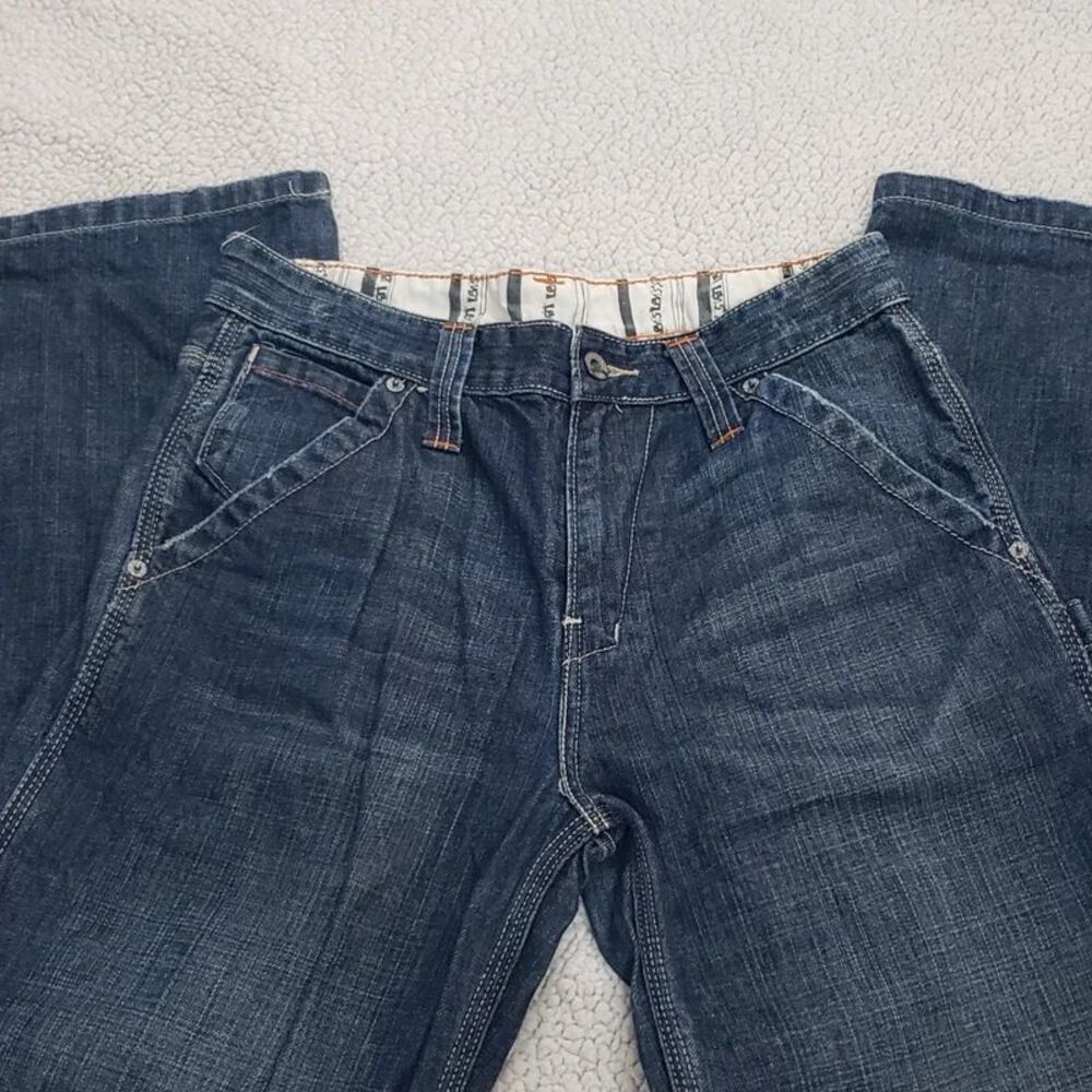 VTG Levi's Utility Carpenter Relaxed Fit Dark Blue Denim Jeans | 16R 28x28 10
